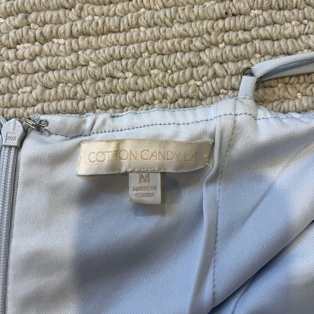 Blue Ruched Mini Dress - Picture 4 of 4